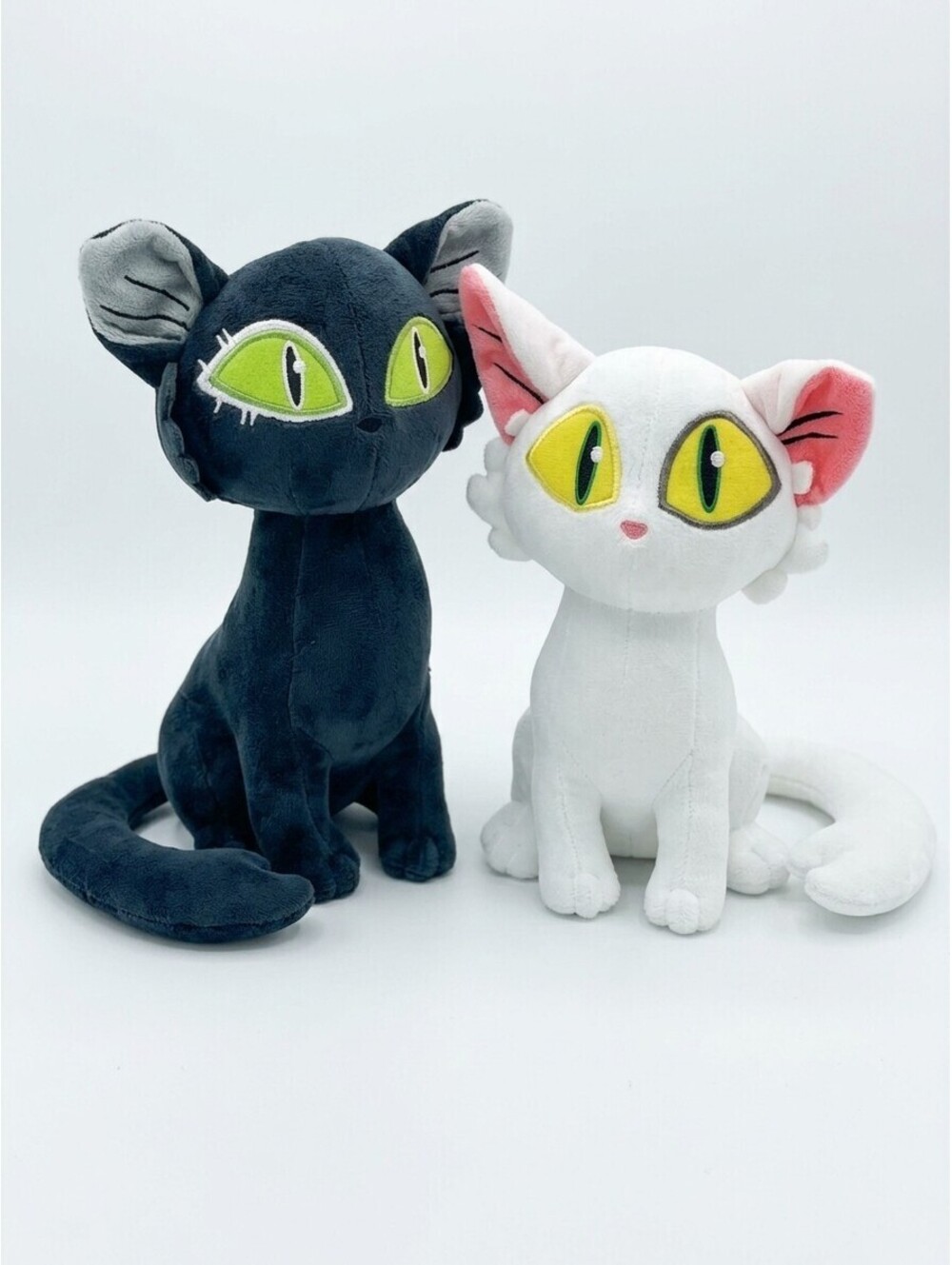 Suzume Daijin Sadaijin Plush Set 2 Black White Cat 11" 12" Anime Stuffed Toys